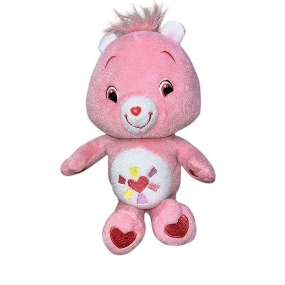 Care Bears Hopeful Heart Pink Bear Plush‎ Stuffed Animal 12" 2007 - Picture 1 of 13